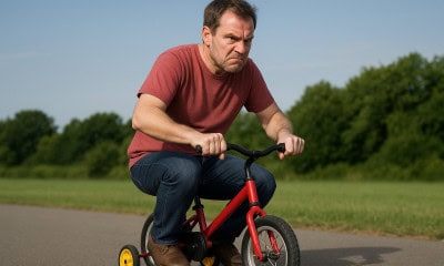 Tot înainte, cu roți ajutătoare care scârțâie