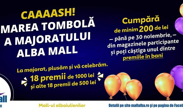 majorat alba mall castigatori tombola aniversare
