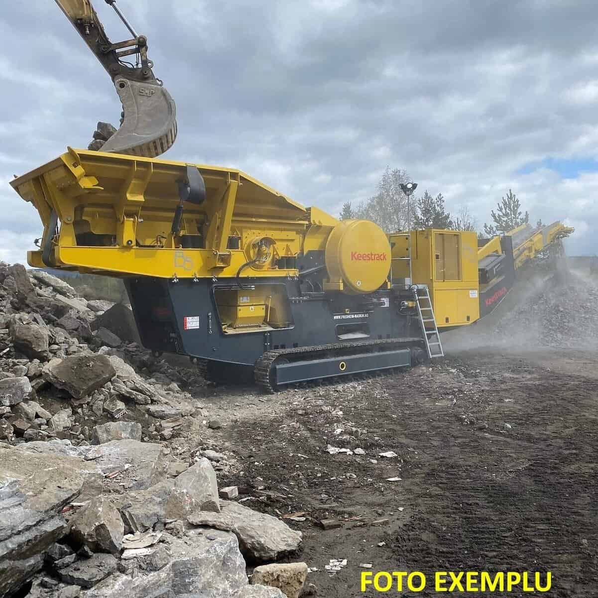 Concasor mobil pe șenile cu sistem hibrid, recent achiziționat de Cupru Min Abrud pentru proiecte mi.