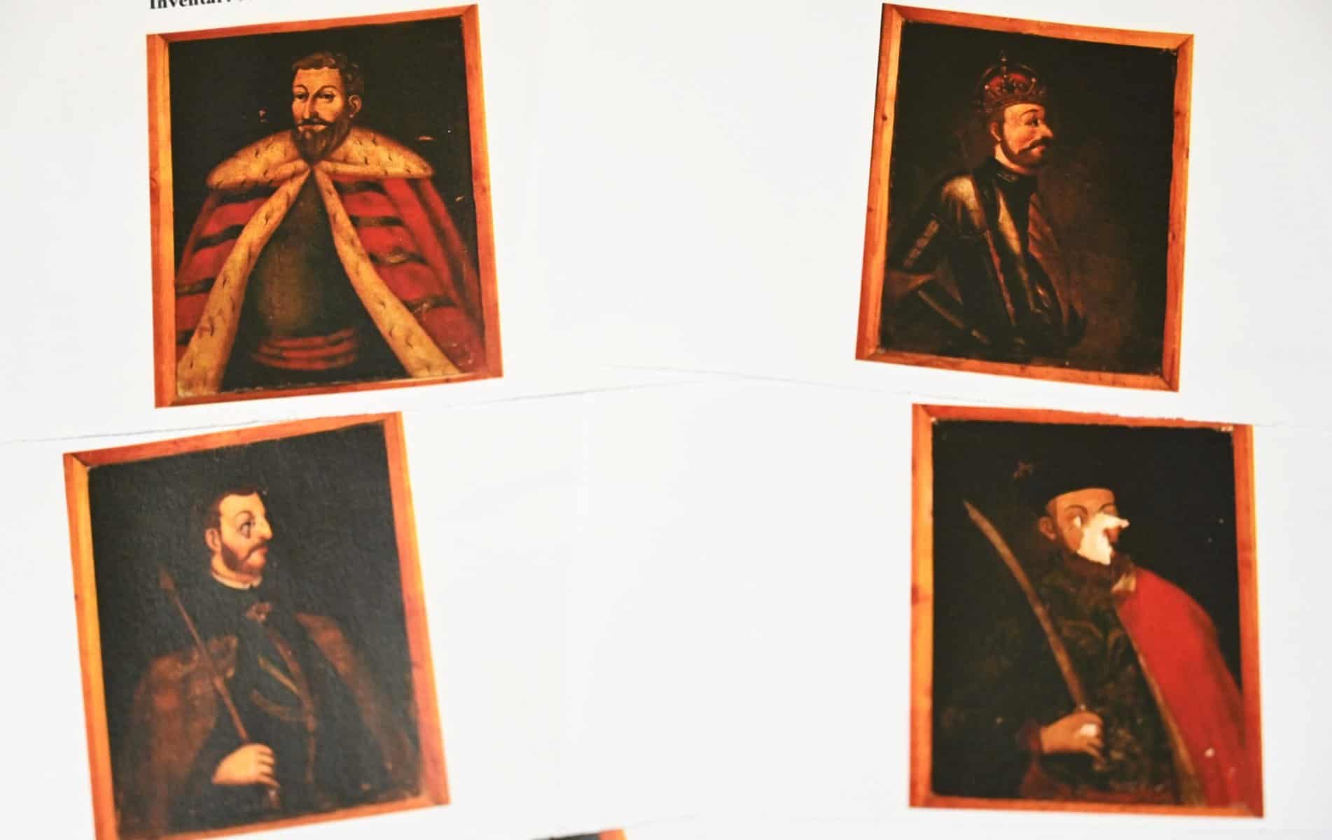 Portrete ale celor 11 principii din colecția Batthyaneum, pregătite pentru restaurare și expunere la.