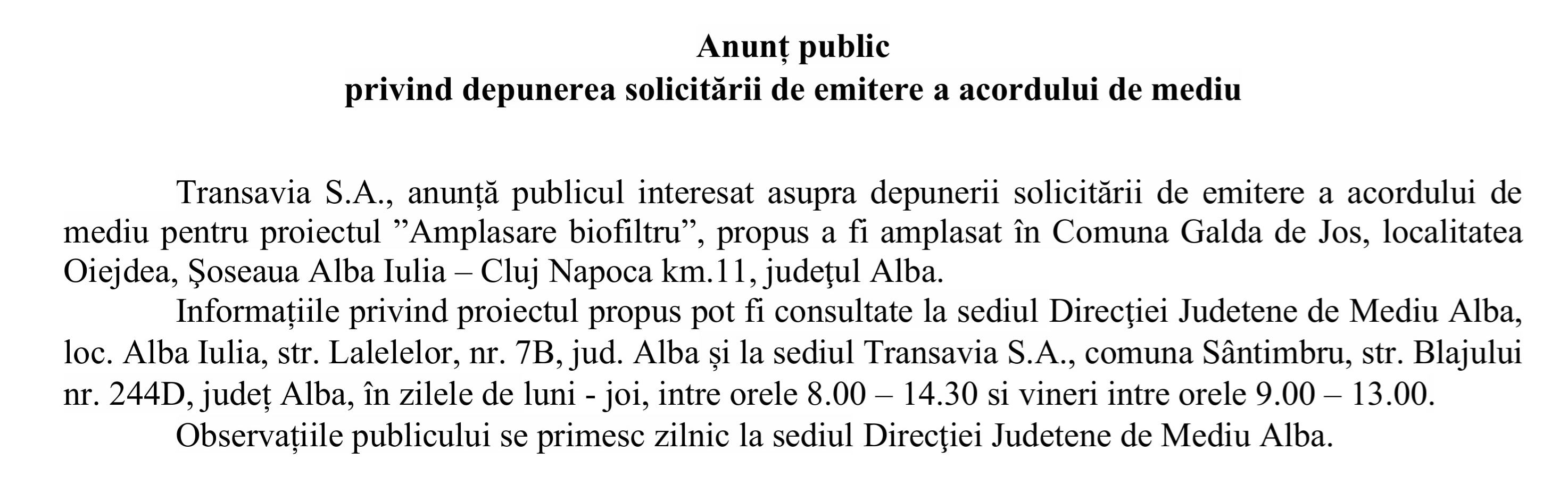 anunt de mediu 04.03.2026