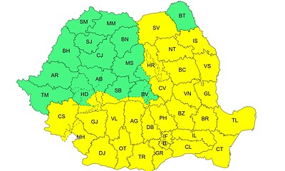 Ninsori și viscol în zona montană a județului Alba, cu cod galben de vreme rea emis de meteorologi.
