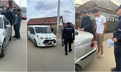 Polițiști și jandarmi în acțiune în două comune din Alba, peste 20 de persoane conduse la sediul pol.