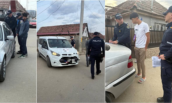 Polițiști și jandarmi în acțiune în două comune din Alba, peste 20 de persoane conduse la sediul pol.