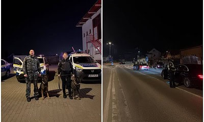 Polițiști și jandarmi verifică documente și retrag certificate de înmatriculare.