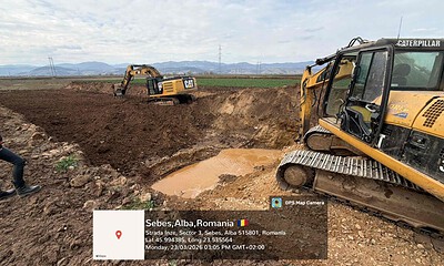 Inspectie cu bodycam în teren, verificări ale mediului înconjurător în Alba.