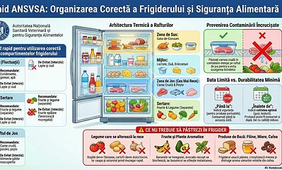 Organizarea corectă a alimentelor în frigider pentru siguranță și reducerea risipei.
