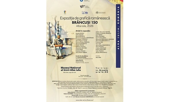 Expoziție de grafică românească „Brâncuși 150” la Muzeul Unirii Alba Iulia, eveniment aniversar de e.