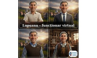 Funcționar virtual Lupșanu pentru comunicare online și informații utile cetățeni.