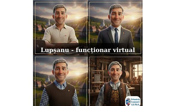Funcționar virtual Lupșanu pentru comunicare online și informații utile cetățeni.