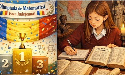 Elevă studiază pentru olimpiada de Matematică și Limba Latină, pregătindu-se intens pentru fazele na.