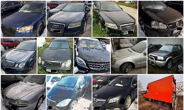 Mașini de lux și uzate, inclusiv Audi, BMW, Mercedes, Maserati și Chrysler, disponibile pentru achiz.
