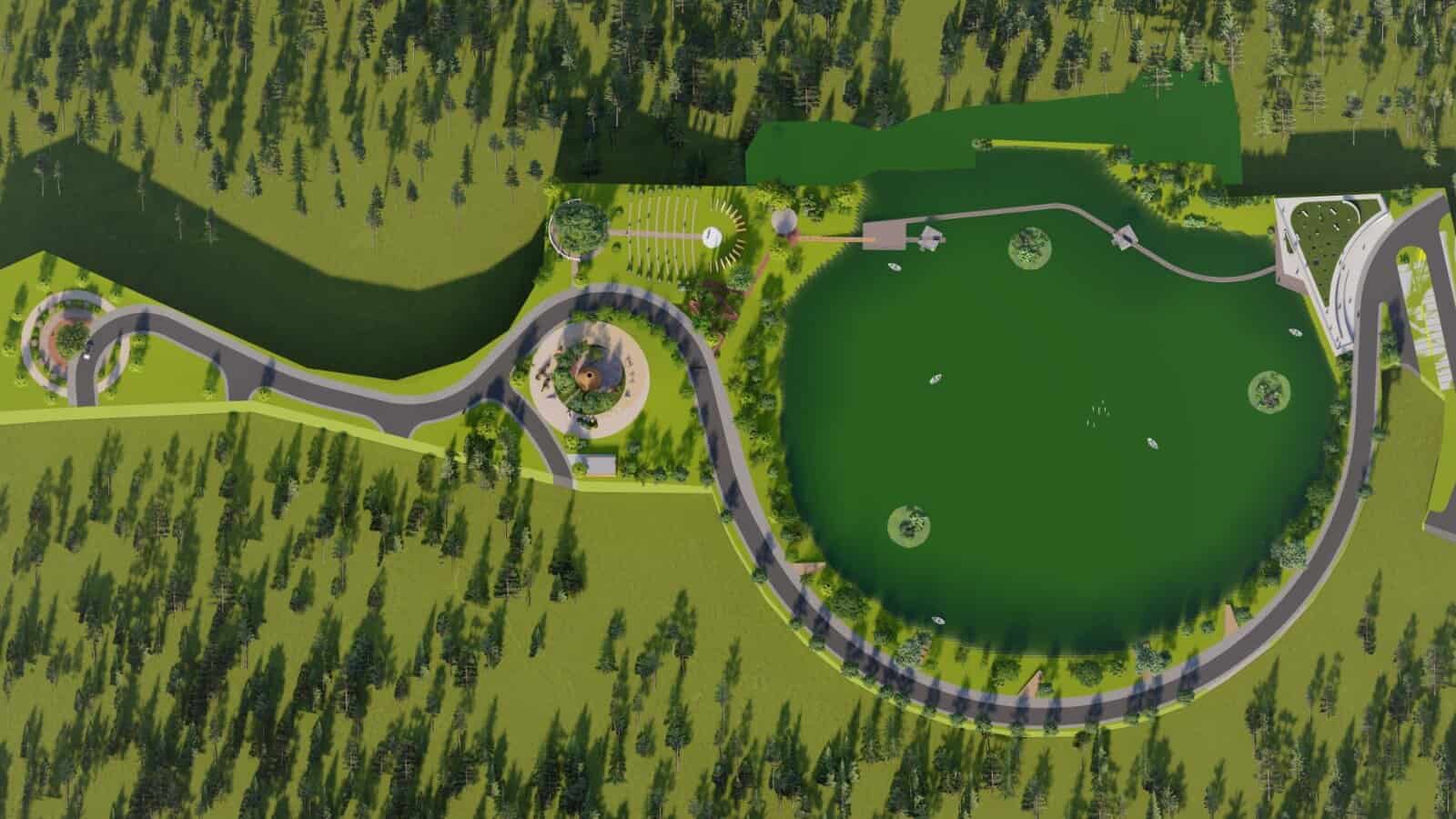 Parc tematic în Blaj, pe lacul Chereteu, cu lucrări în desfășurare pentru proiectul de 5 milioane de.