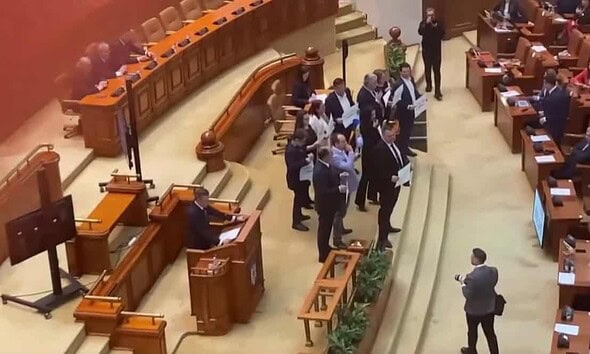 Parlamentari în plen, sancționați pentru scandal cu vuvuzele, după proteste.