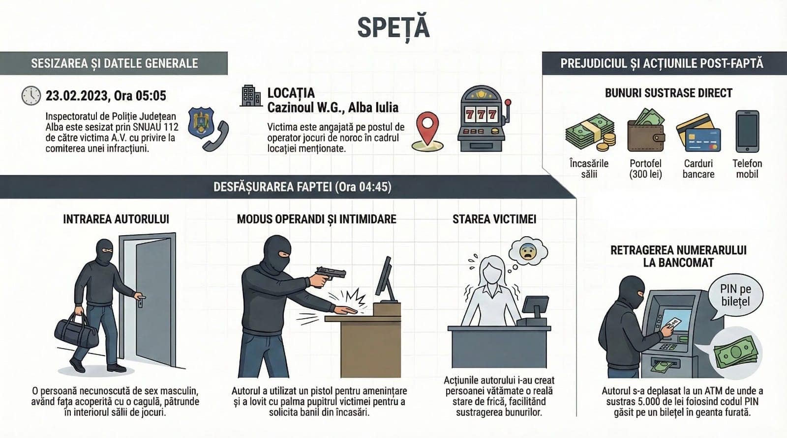 Polițist pentru o zi: studenți din Alba rezolvă un caz de jaf alături de polițiști.