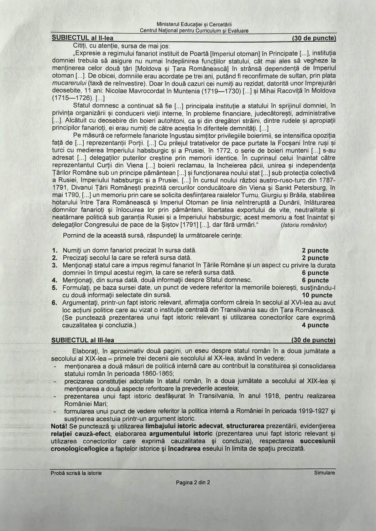 Subiecte Bacalaureat 2026 pentru Matematică și Istorie, pregătire pentru elevii de clasa a XII-a, cu.