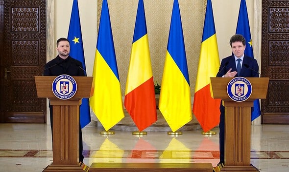 Nicușor Dan și Volodimir Zelenski semnează acorduri de cooperare în domeniul apărării și energiei.