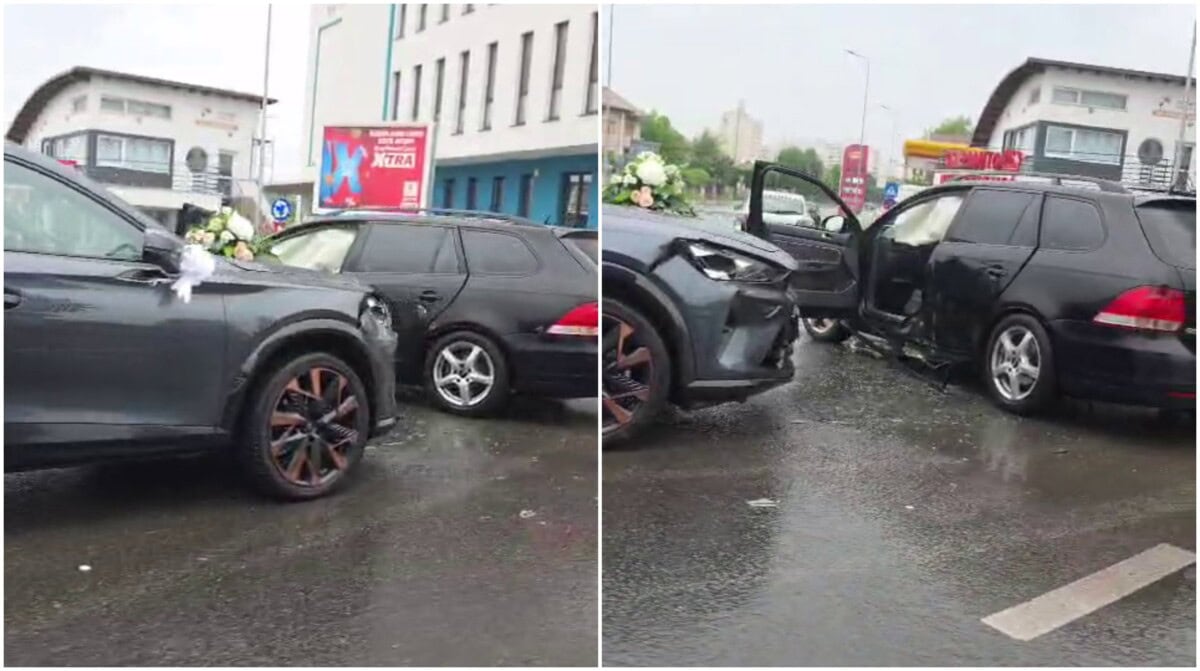 UPDATE VIDEO ȘTIREA TA: ACCIDENT la Alba Iulia. Două mașini s-au lovit, în intersecția dintre B-dul Horea și strada Calea Moților