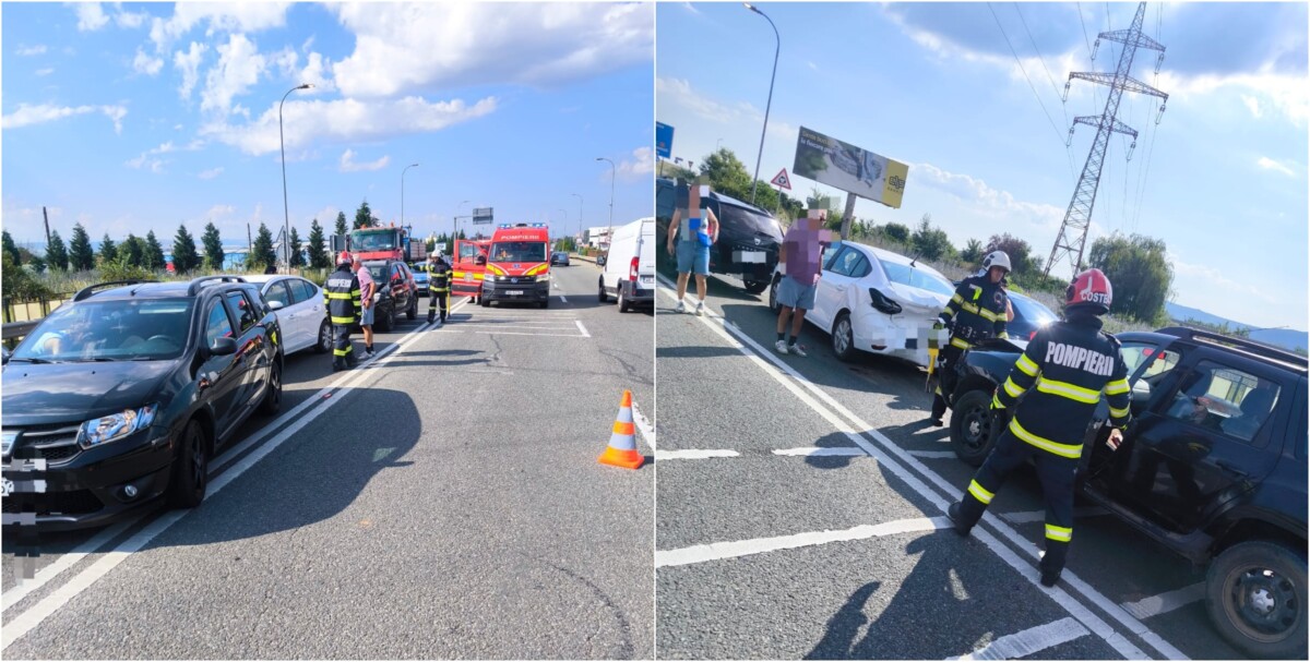 FOTO ACCIDENT RUTIER în Alba Iulia, în zona RAR: Trei autoturisme implicate