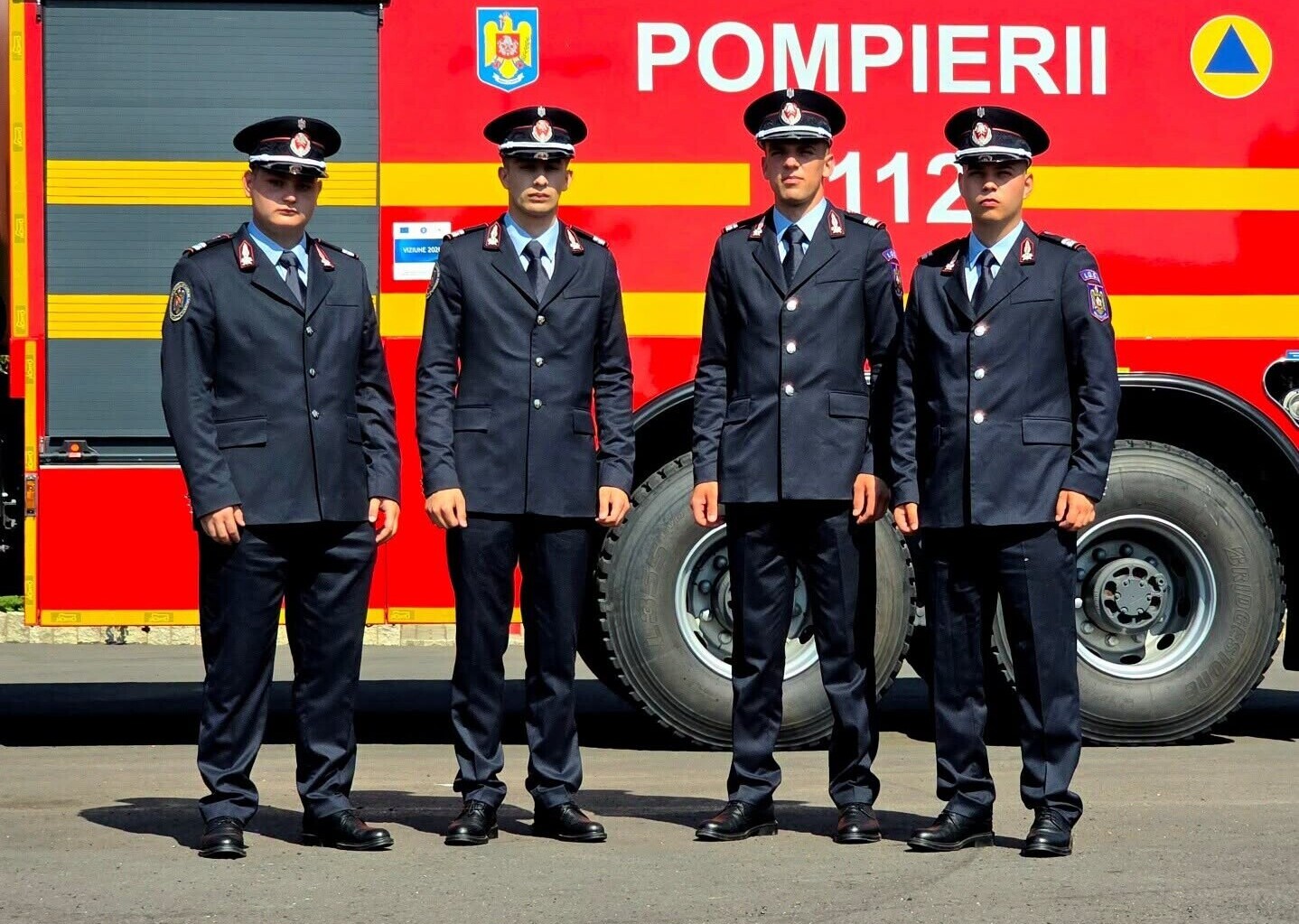 Forțe noi la ISU Alba. Patru absolvenți ai Școlii de Subofițeri de Pompieri s-au alăturat echipei de salvatori