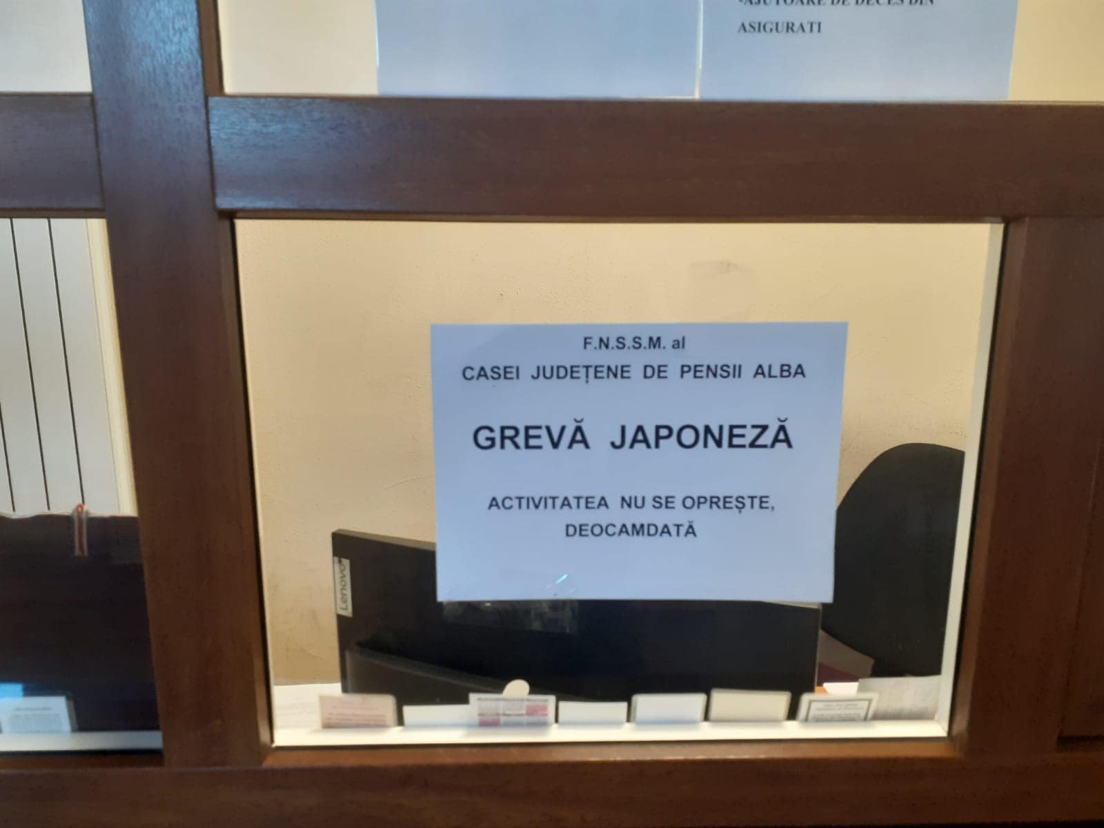 FOTO: GREVĂ JAPONEZĂ la Casa Județeană de Pensii Alba. Ce nemulțumiri au angajații