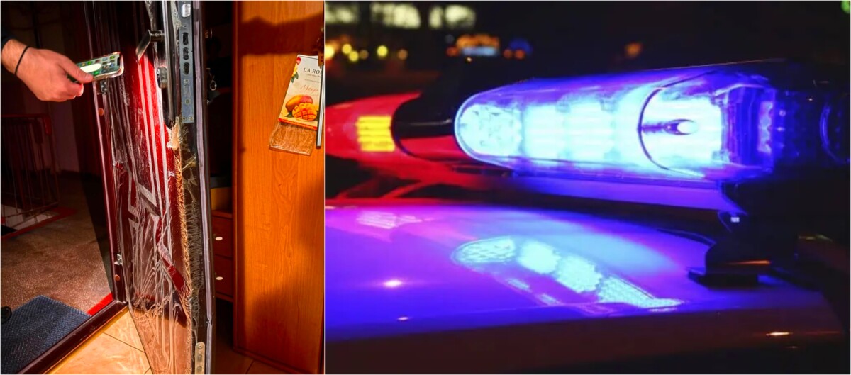 Scandal în miez de noapte într-un bloc din Alba Iulia: Un bărbat a spart cu picioarele ușa unui vecin cu care avea un conflict