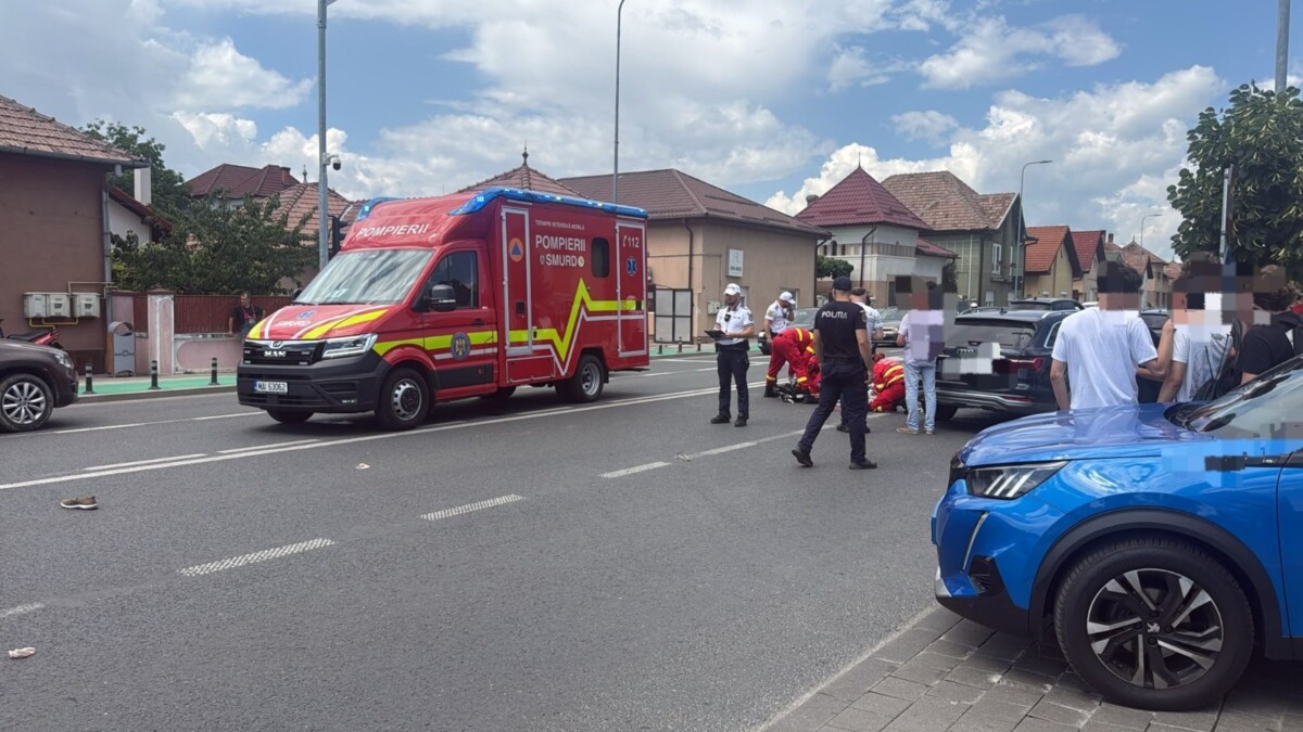 UPDATE FOTO: ACCIDENT mortal la Alba Iulia. O femeie a decedat după ce a fost lovită de o mașină pe strada Tudor Vladimirescu