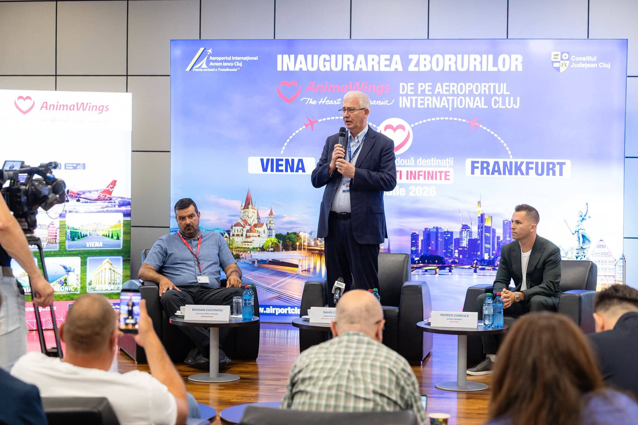 Zboruri directe de la Cluj-Napoca spre Viena și Frankfurt. Au fost inaugurate noile rute operate de AnimaWings