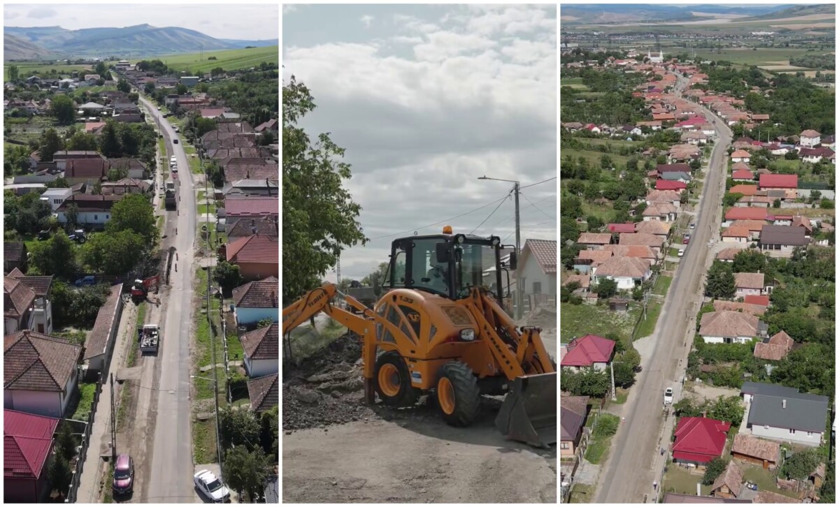 VIDEO: Lucrări ample pe o stradă din Uioara de Sus. Se schimbă conductele de gaz și apă, vechi de peste 60 de ani