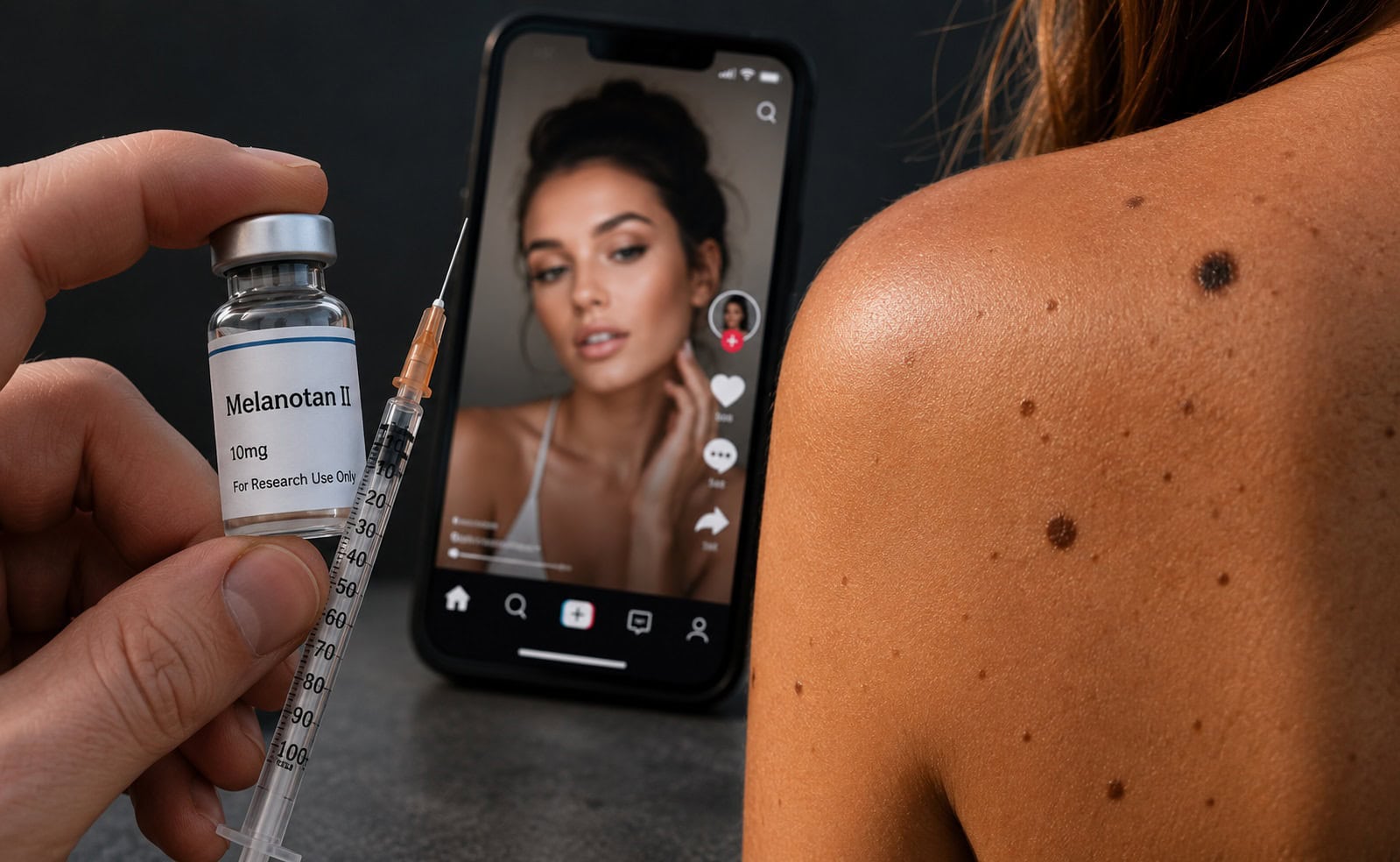 Trend periculos pe TikTok: injecții neautorizate pentru bronzare, vândute și românilor. Pot modifica alunițele