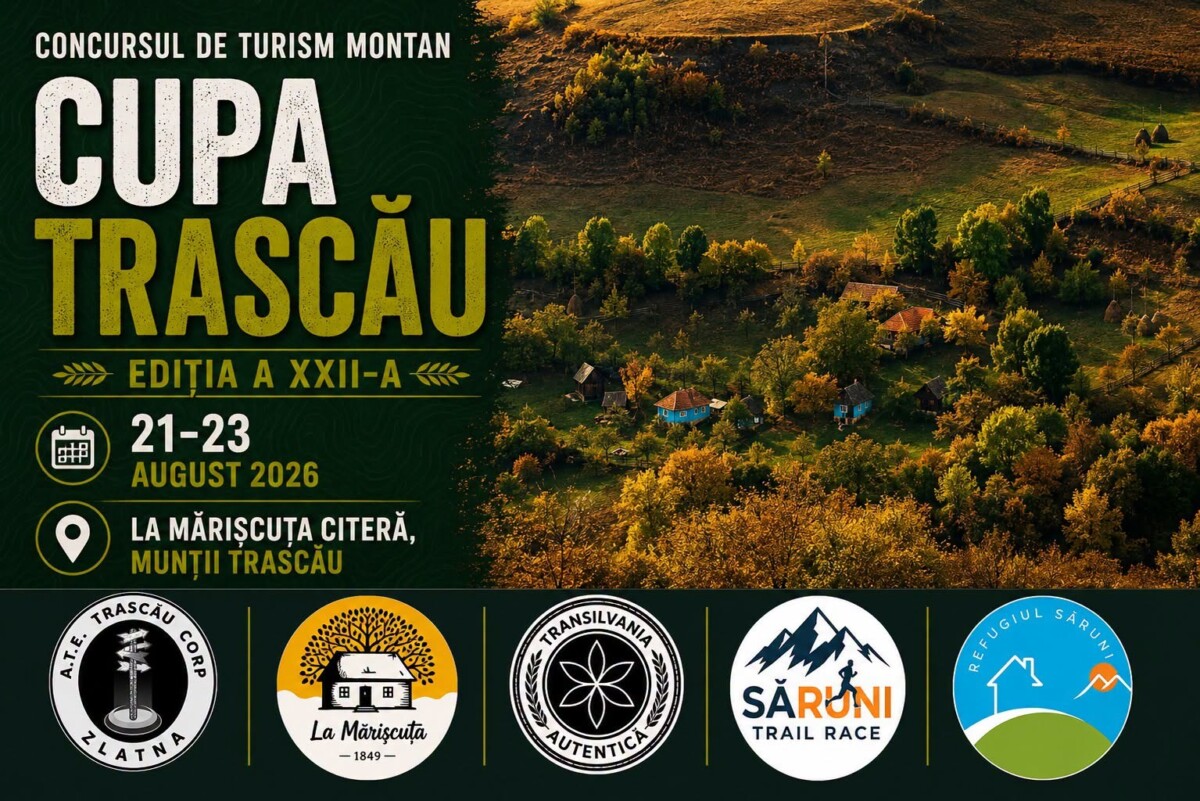 21-23 august: Concursul de turism montan “Cupa Trascău” 2026, în cătunul Citeră, la Zlatna. Probe și PROGRAM