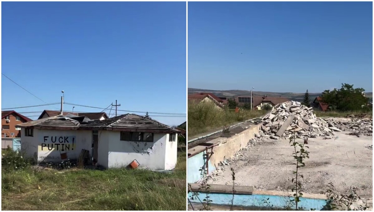 VIDEO: Vechiul ștrand aflat în zona Schit din Alba Iulia este demolat. În zonă se va amenaja un parc, cu iaz, alei și vegetație