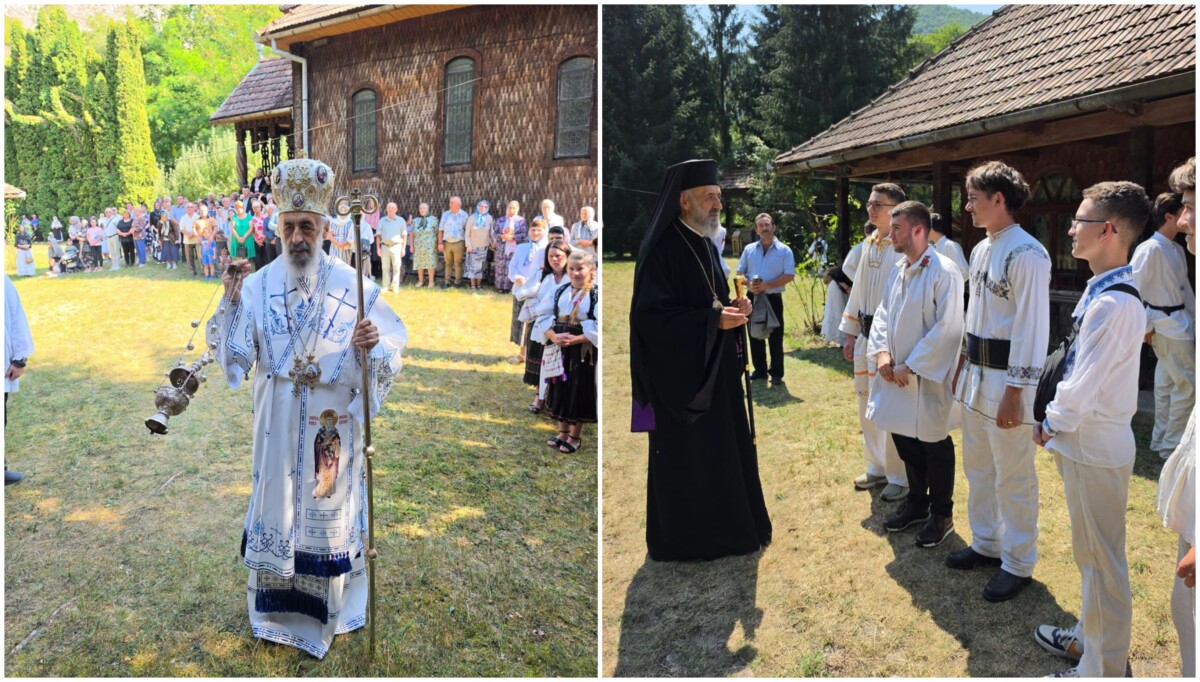 FOTO: Praznicul Schimbării la Față a Domnului, la Mănăstirea Poșaga. ÎPS Irineu a oficiat Sfânta Liturghie