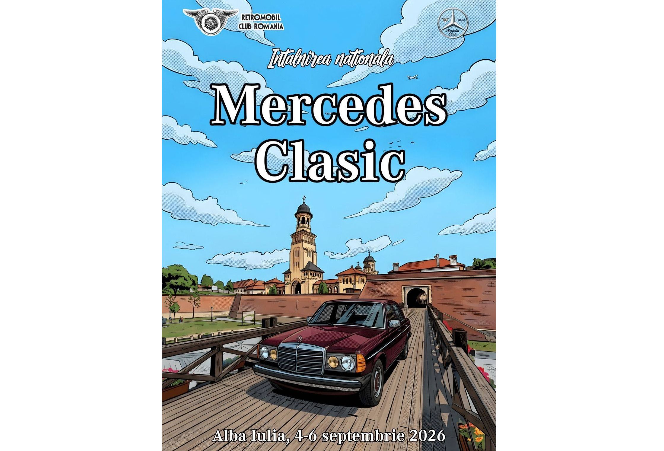 4-6 septembrie: „Mercedes Clasic”, expoziție de automobile istorice Mercedes, în Cetatea Alba Carolina